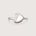Mother of Pearl Dreamy Stackable Silver Ring,,hi-res view 3