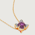 Aurora's Embrace 14KT Amethyst & Diamond Pendant,,hi-res view 4
