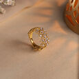 Zigzag Shine Gold & Diamond Finger Ring,,hi-res view 1