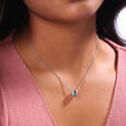 Shimmer Crush Silver Necklace,,hi-res view 2