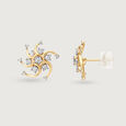 Star struck Nakshatra Whimsy 14KT Diamond Stud Earrings,,hi-res view 3