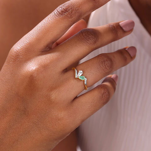 Evergreen Love Diamond & Gold Ring