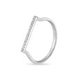 18 KT White Gold Minimal Diamond Ring,,hi-res view 1