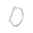 18KT White Gold Minimal Diamond Ring,,hi-res view 1