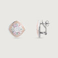 Mother of Pearl Oasis Silver Stud Earrings,,hi-res view 4