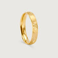 Soulmates Signature Bands 18KT Gold Couple Ring -Single Piece,,hi-res view 4