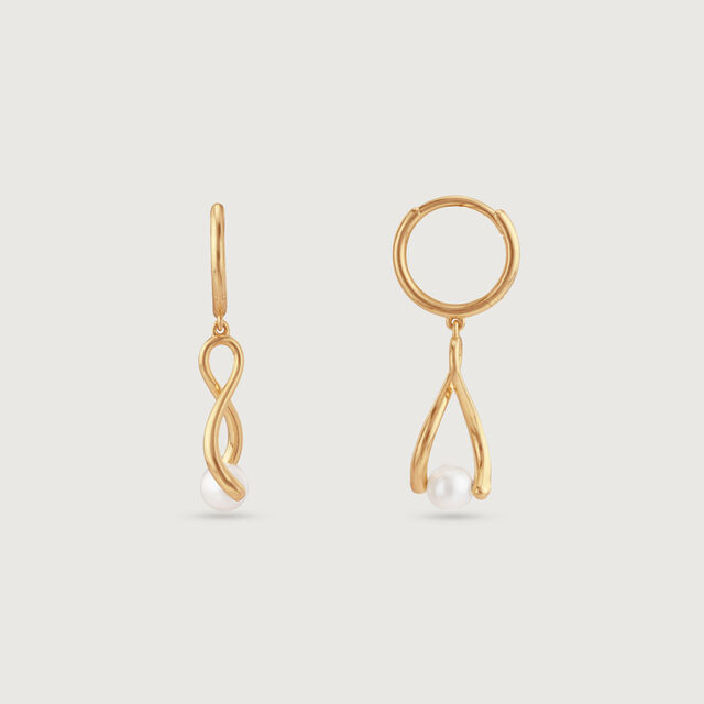 Infinity Glow Pearl Hoop Earrings,,hi-res image number null