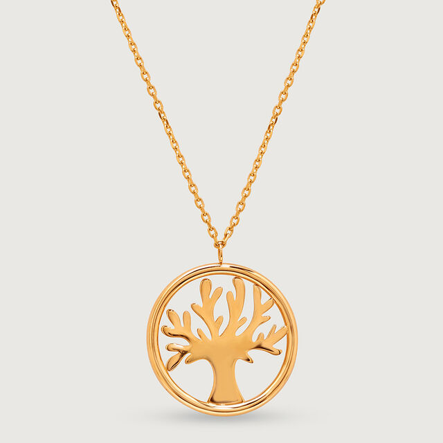 Trendy Chic 18KT Gold Chain and Pendant,,hi-res image number null