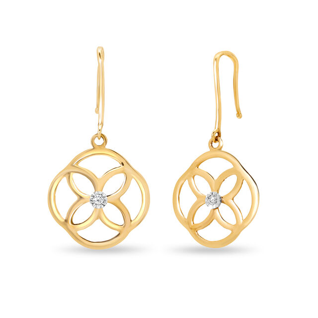 14KT Modern Glam Diamond Drop Earrings,,hi-res image number null