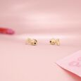 Friendly Fish Gold Stud Earrings,,hi-res view 1
