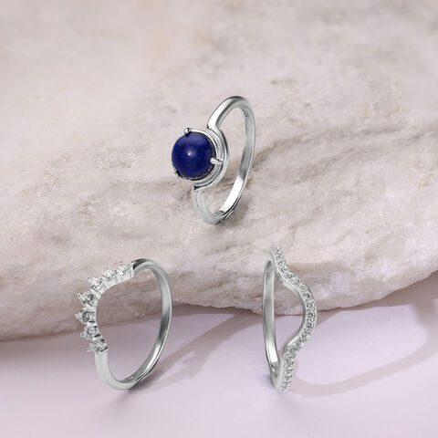 Twilight Glam Silver Ring