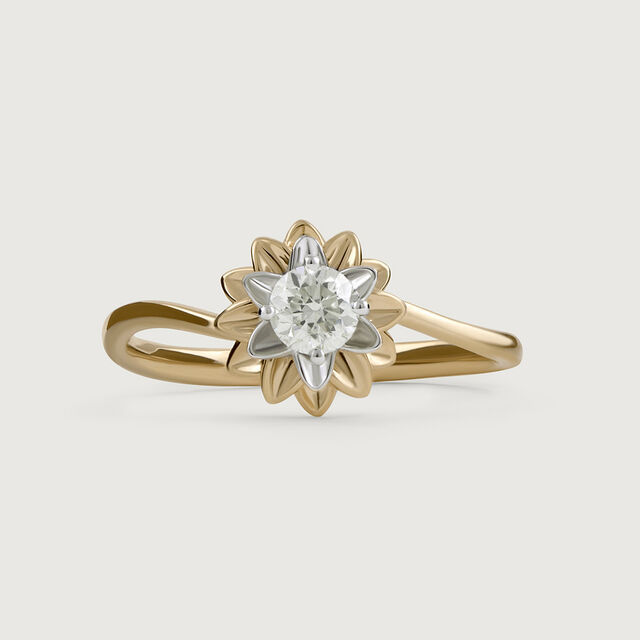 Eternal Bloom 14 kt Gold & Diamond Finger Ring,,hi-res image number null
