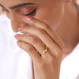 Architectural Allure 18KT Gold Finger Ring,,hi-res view 2