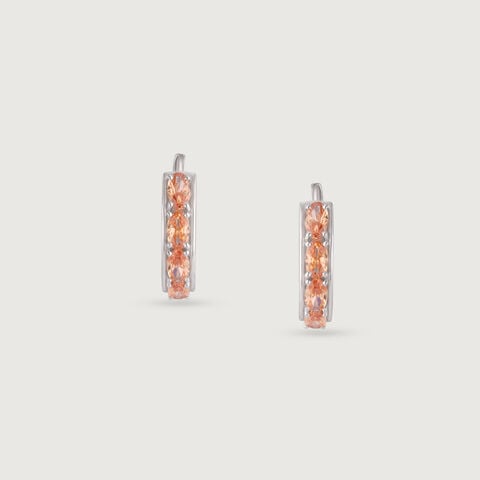 Glossy Glint Silver Earrings