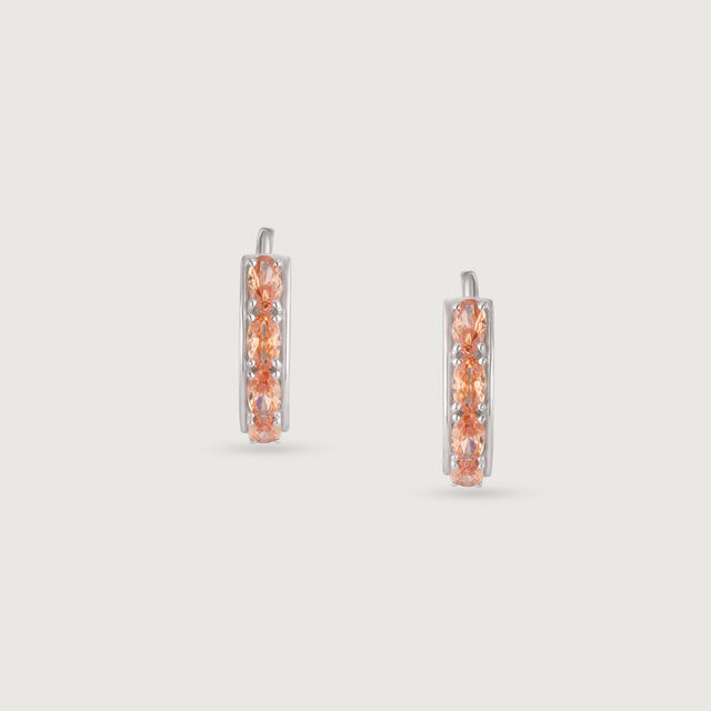 Glossy Glint Silver Earrings,,hi-res image number null