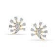 14KT Yellow Gold Shimmering Pear Diamond Stud Earring,,hi-res view 2