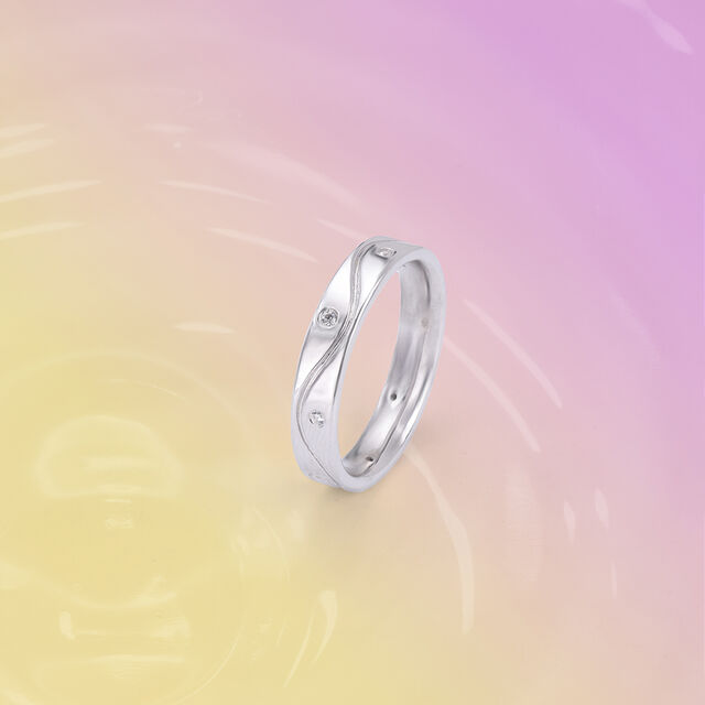 Elegant Curve Silver Ring,,hi-res image number null