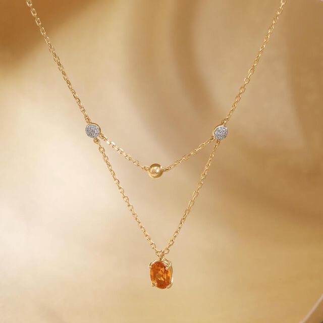 Golden Drift Diamond Necklace,,hi-res image number null