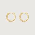 Linear Rhythm Gold Hoop Earrings,,hi-res view 2