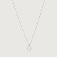 Fluid Teardrop Silver Necklace,,hi-res view 4