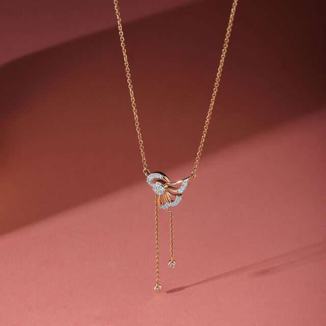 14KT Yellow Gold The Art of Precision Diamond Necklace,,hi-res image number null