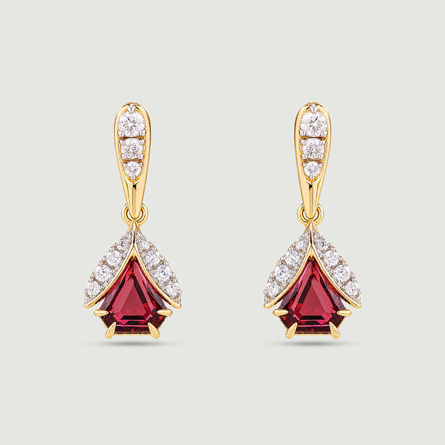 Joyful Lantern Pink Garnet Drop Earrings,,hi-res image number null