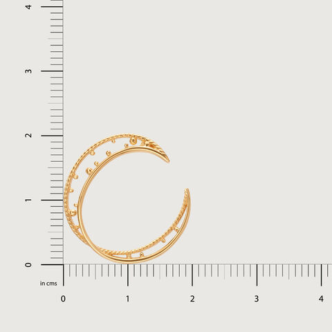 Universe Swirls 14Kt Hoop Earring