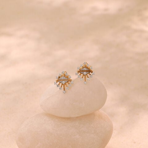 Geometric Aura Diamond Earrings
