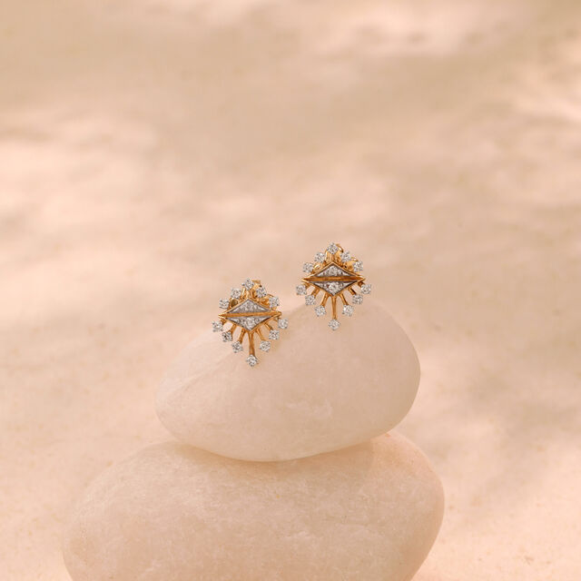 Geometric Aura Diamond Earrings,,hi-res image number null