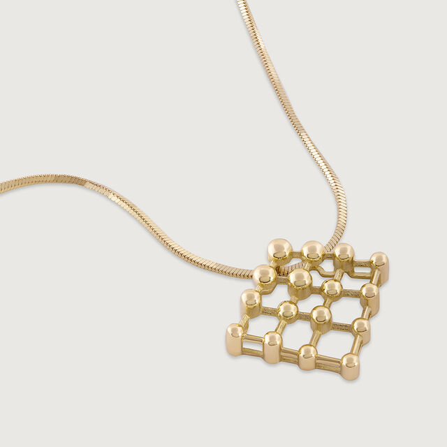 Webbed Sphere Gold Pendant,,hi-res image number null