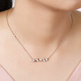 14KT Rose Gold Glittering Grace Diamond Necklace,,hi-res view 1