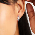 Whimsical Foliage Silver Stud Earrings,,hi-res view 2