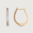Luxe Drip Gold & Diamond Hoop Earrings,,hi-res view 4