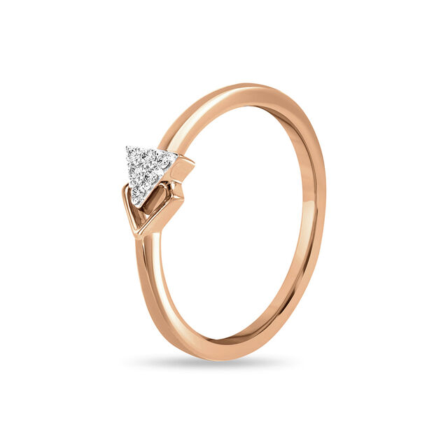 14kt Rose Gold Triangular Shaped Ring,,hi-res image number null