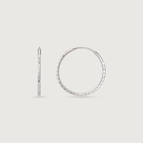 Textured Chic Silver Earrings
