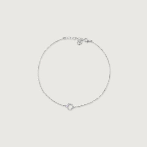 Chic Loop Silver Anklet