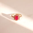 Radiant Red Tourmaline Gold Ring,,hi-res view 1