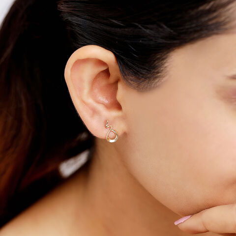 14KT Golden Classic Stud Earrings