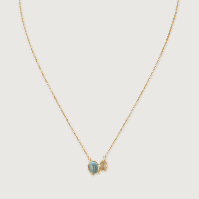 Firefly Fantasy 14 kt Gold & Swiss Blue Topaz Pendant with Chain,,hi-res image number null
