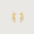Playful Petal Diamond Hoop Earrings,,hi-res view 3