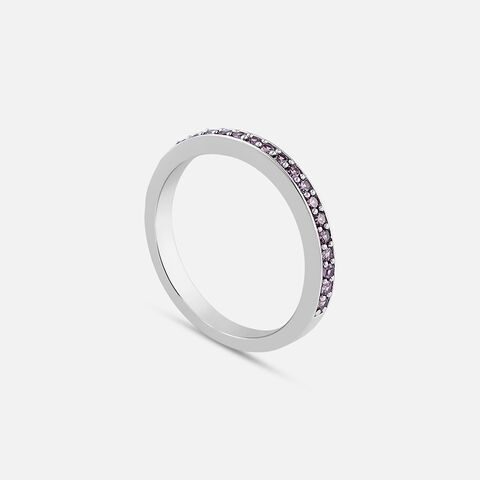 Garnet Pulse Silver Ring