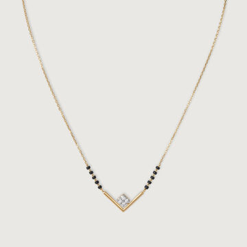 Geometric Allure 14KT Gold & Diamond Necklace