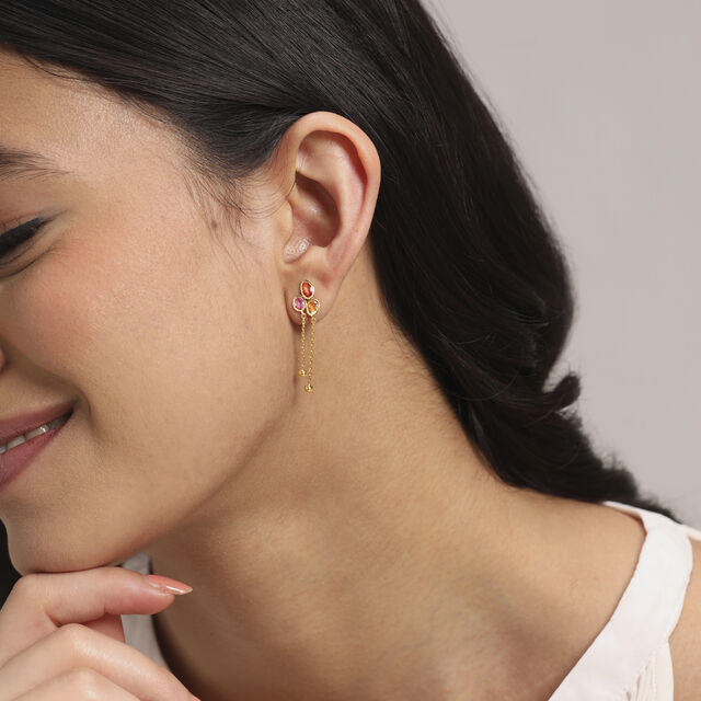 Playful Charm Sapphire Drop Earrings,,hi-res image number null