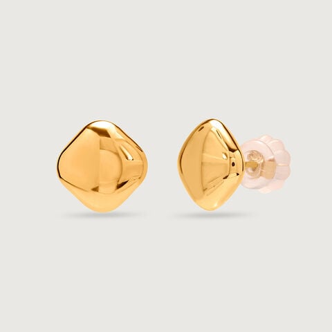 Square Sensation 18KT Gold Stud Earrings