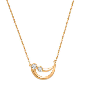 Mamma Mia 14 KT Yellow Gold Luna Love  Pendant with Chain