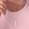 Wrapped Texture Silver Pendant,,hi-res view 2