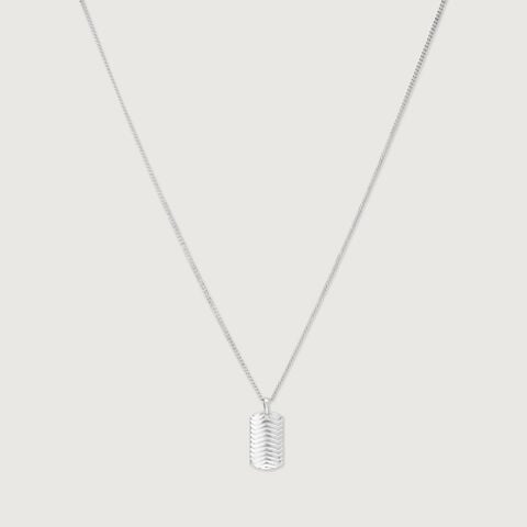 Wave Ridge Silver Necklace