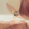 Blush Glow Tourmaline & Gold Finger Ring,,hi-res view 1