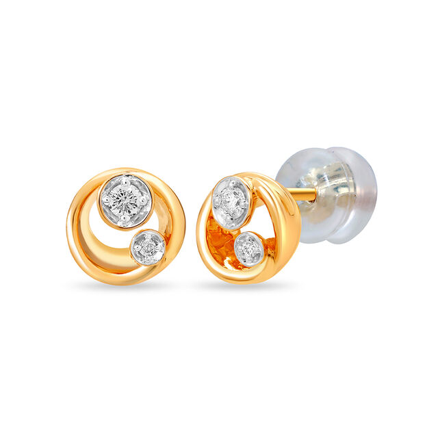 14KT Yellow Gold Simple Joys Stud Earrings,,hi-res view 2