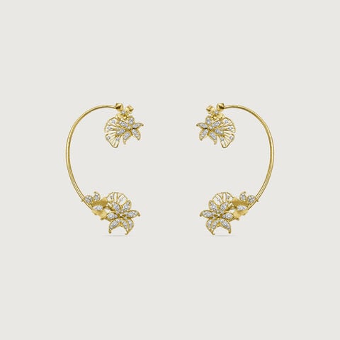 Blooming Whimsy Diamond Ear Cuff